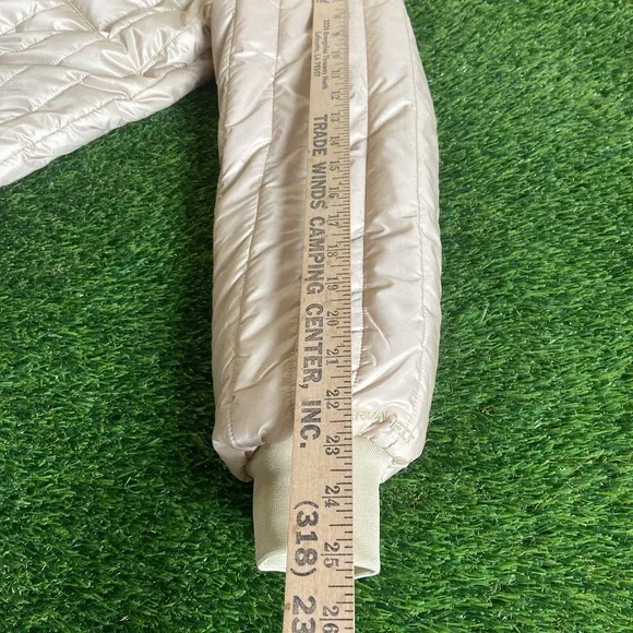 NWT Woman Nike Therma-FIT Tech Pack Long Puffer Jacket Gold Sz S Reg $200